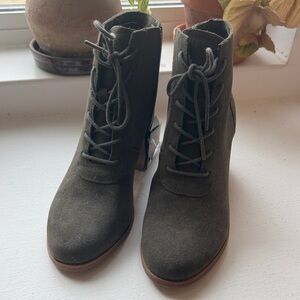 Toms Dark Green Lace-Up Boots